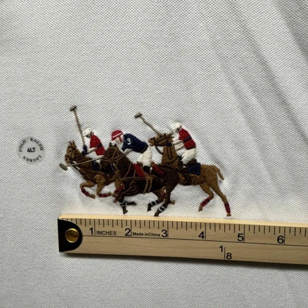 Polo Ralph Lauren Mens 4XLT White Triple Pony 3‎ Mesh Polo Shirt Christmas NEW